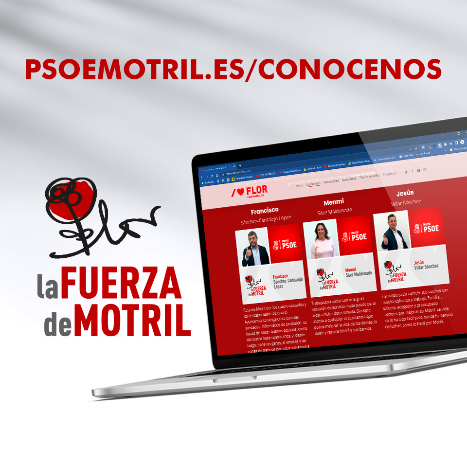 El PSOE inicia una campaña en redes para dar a conocer a las personas que forman parte de la candidatura de Flor Almón a la Alcaldía de Motril