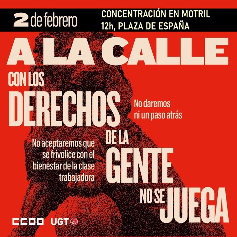 El PSOE invita a motrileños y motrileñas a participar en la concentración del 2 de febrero a favor del decreto de protección social y en contra de los recortes de derechos del PP 