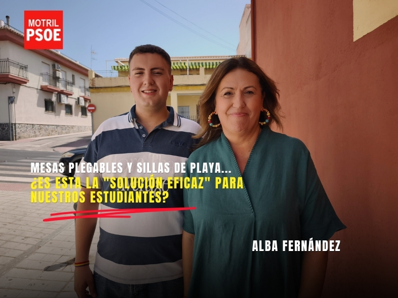 Menmi Sáez (Edelmira) y Jaime Fernández exigen espacios de estudio dignos para la juventud de Motril y denuncian la improvisación en las salas de estudio municipales