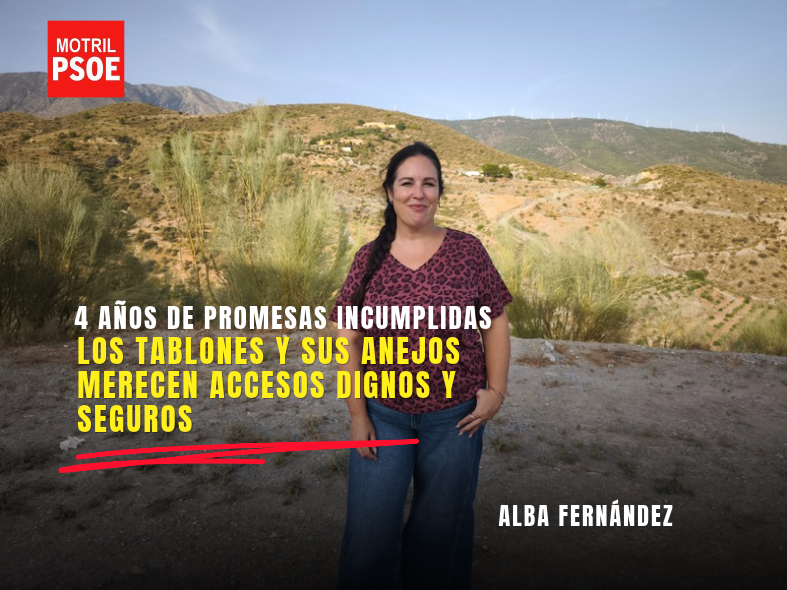 Alba Fernández exige al equipo de gobierno municipal liderado que cumplas suspromesas, y exige el asfaltado urgente del acceso al cementerio de Los Tablones trascuatro años de promesas incumplidas